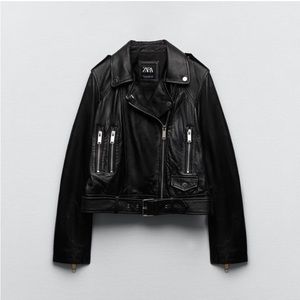 Zara real leather jacket